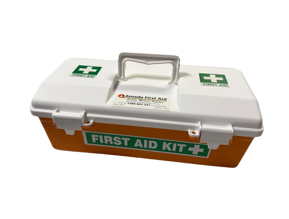 WHITE ORANGE MEDIUM 1 TRAY WITH WORKPLACE CONTENTS