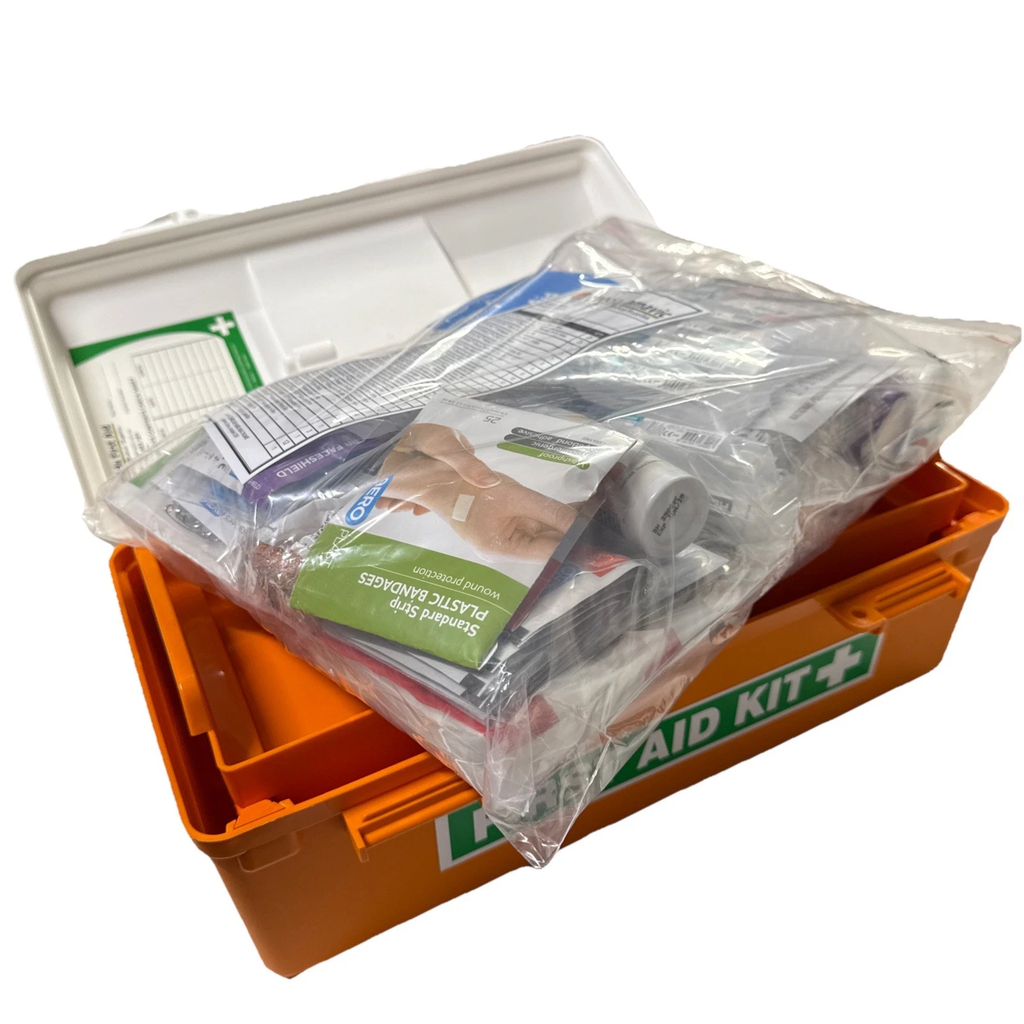 WHITE ORANGE MEDIUM 1 TRAY WITH WORKPLACE CONTENTS