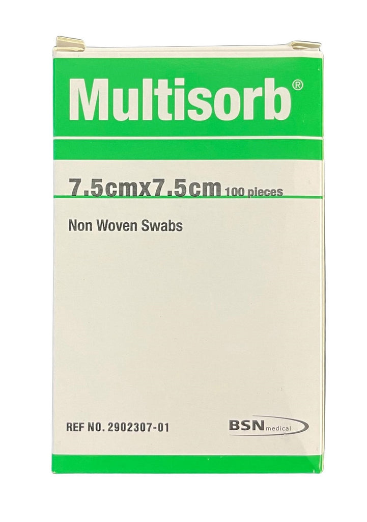 BSN Medical Multisorb Swab Non-Woven 7.5cm x 7.5cm Box 100
