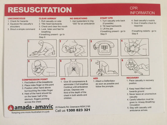 FIRST AID CPR CARD