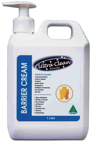Barrier Cream (Water Repellent) 1L Pump Ultra Clean