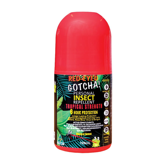 Insect Repellent Roll On 100ml Red-Eyed Gotcha Tropical Strength