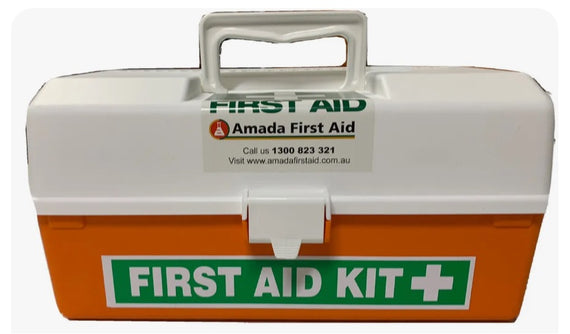 compact 1 tray tackle box Small Home First Aid Kit orange white 1 tray tackle box – Amada First Aid