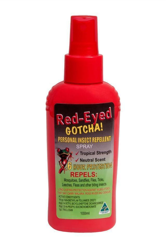 Insect Repellent Pump 100ml Red-Eyed Gotcha Tropical Strength