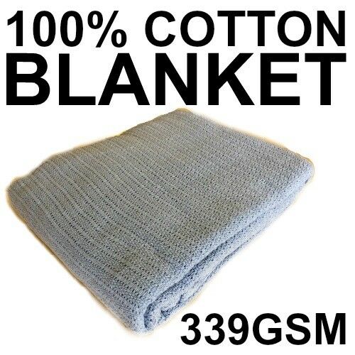 Cotton Blanket Blue Cellular