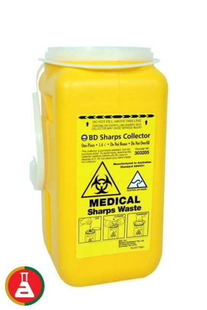 1.4L SHARPS CONTAINER